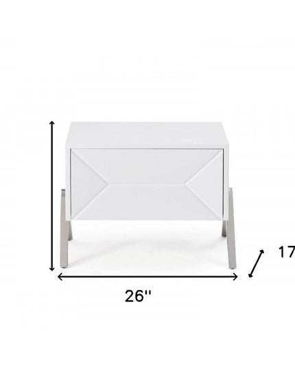 19" Wood One Drawer Nightstand