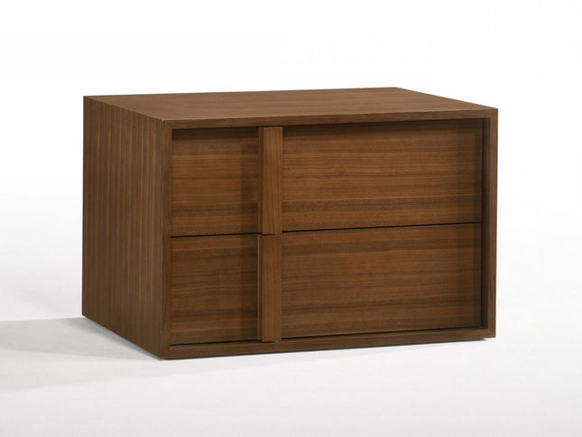 19" Solid Wood and Wood Two Drawer Nightstand