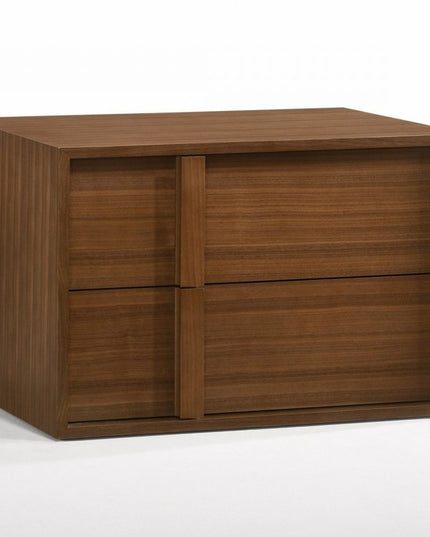 19" Solid Wood and Wood Two Drawer Nightstand