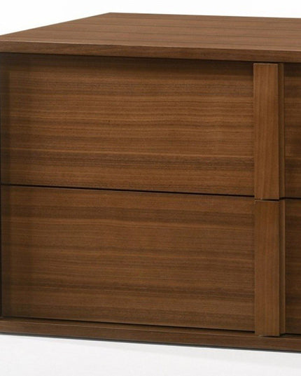 19" Solid Wood and Wood Two Drawer Nightstand