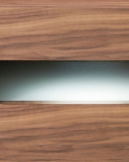 16" Wood Lighted Two Drawer Nightstand