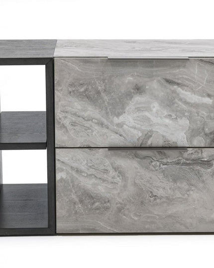 18" Wood Two Drawer Nightstand