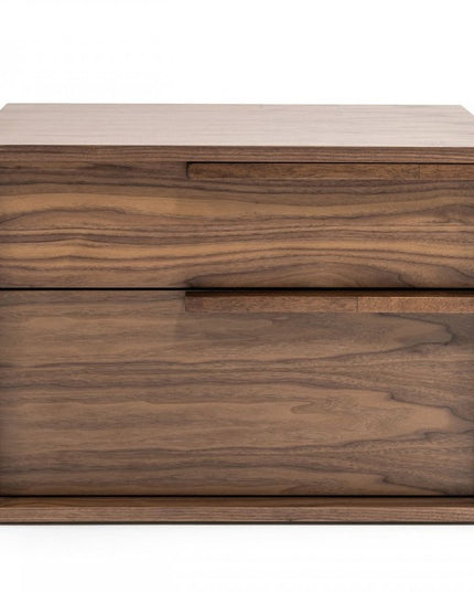 18" Wood Two Drawer Nightstand