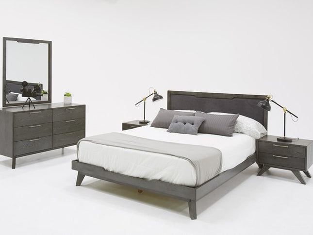 51" Grey Wash Solid Wood Six Drawer Double Dresser