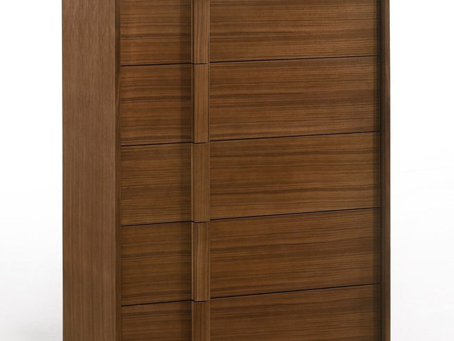 65" Walnut Solid Wood Six Drawer Double Dresser