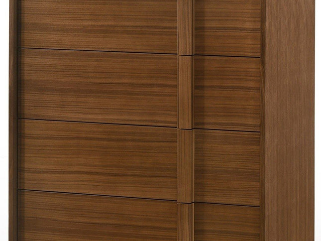 65" Walnut Solid Wood Six Drawer Double Dresser