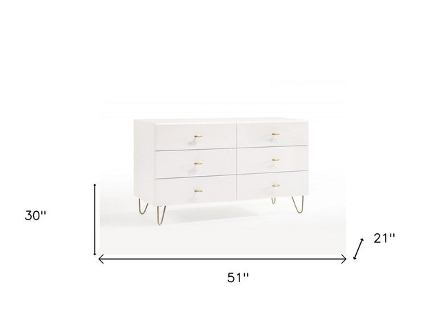 30" White Manufactured Wood Five Drawer Chest