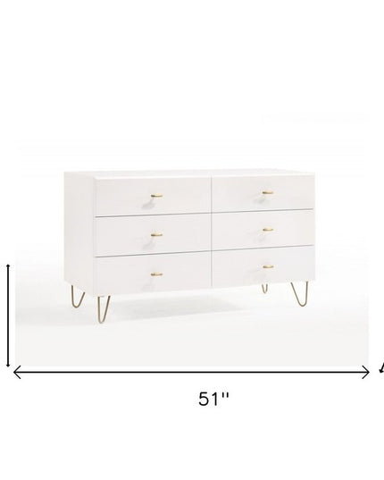 30" White Manufactured Wood Five Drawer Chest