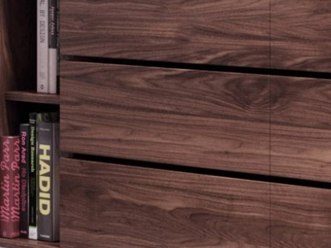 63" Walnut Solid Wood Six Drawer Double Dresser