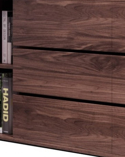 63" Walnut Solid Wood Six Drawer Double Dresser