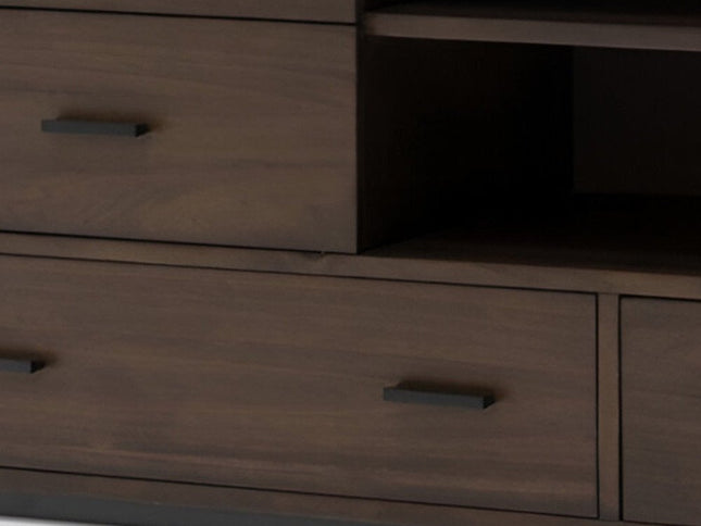 63" Walnut Six Drawer Double Dresser