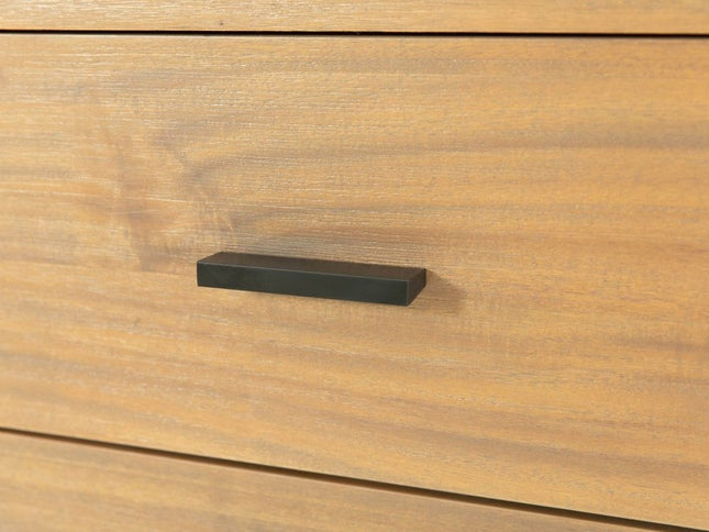 63" Walnut Six Drawer Combo Dresser