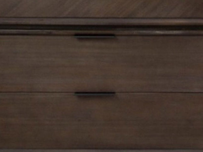 65" Acacia Solid Wood Six Drawer Double Dresser