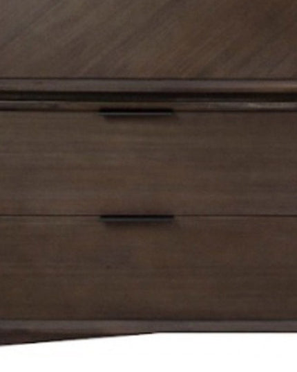 65" Acacia Solid Wood Six Drawer Double Dresser