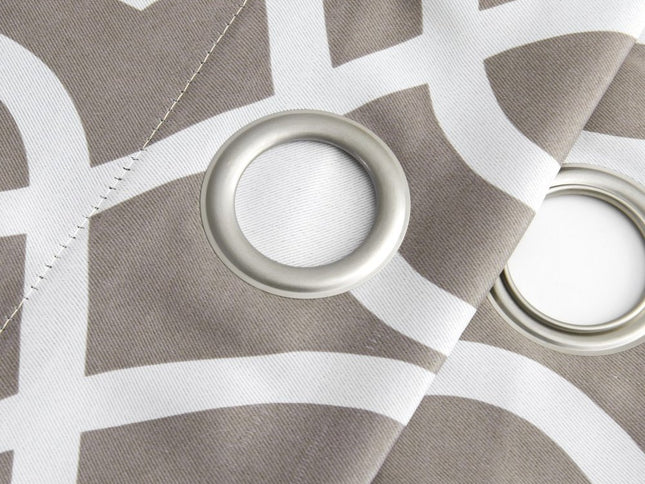 84" Taupe Trellis Black Out Window Curtain Panel