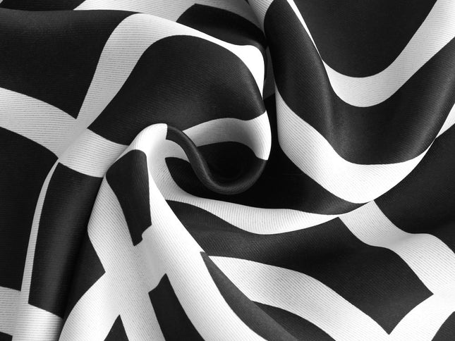 84" Jet Black Trellis Black Out Window Curtain Panel