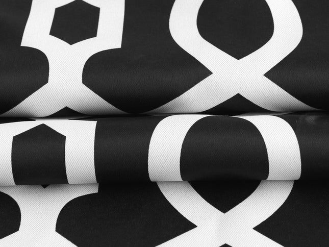 84" Jet Black Trellis Black Out Window Curtain Panel