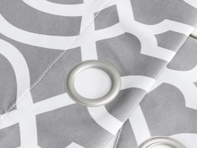 84" Gray Trellis Black Out Window Curtain Panel