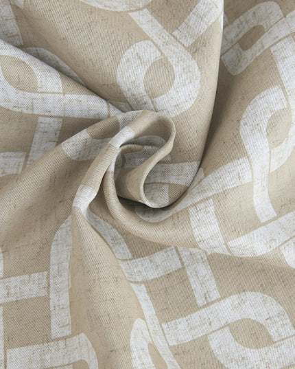 84” Sand Interlock Pattern Window Curtain Panel