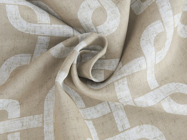 84” Sand Interlock Pattern Window Curtain Panel