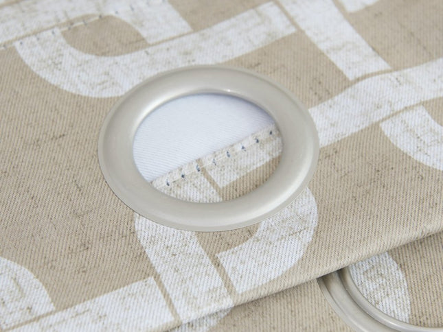 84” Sand Interlock Pattern Window Curtain Panel