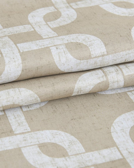 84” Sand Interlock Pattern Window Curtain Panel