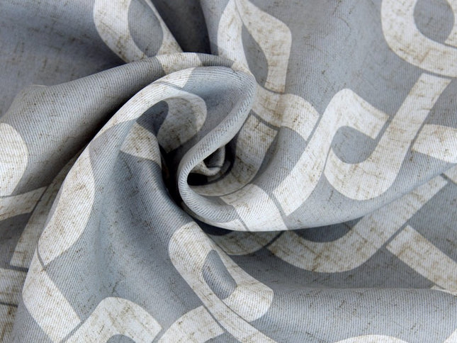 84” Silver Interlock Pattern Window Curtain Panel