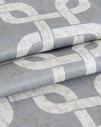 84” Silver Interlock Pattern Window Curtain Panel