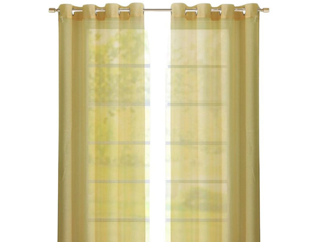 Set of Two 84"  Gold Solid Modern Window Panels