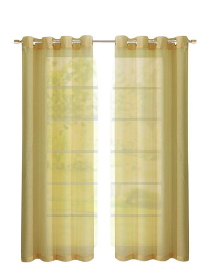 Set of Two 84"  Gold Solid Modern Window Panels