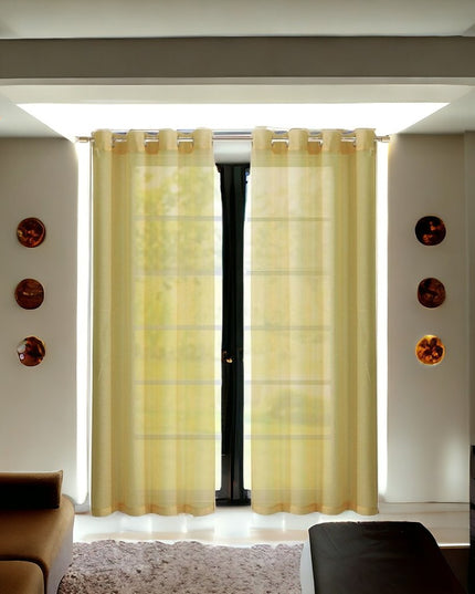 Set of Two 84"  Gold Solid Modern Window Panels
