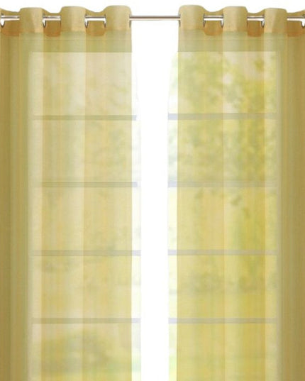 Set of Two 84"  Gold Solid Modern Window Panels