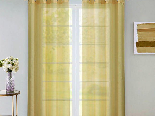 Set of Two 84"  Gold Solid Modern Window Panels