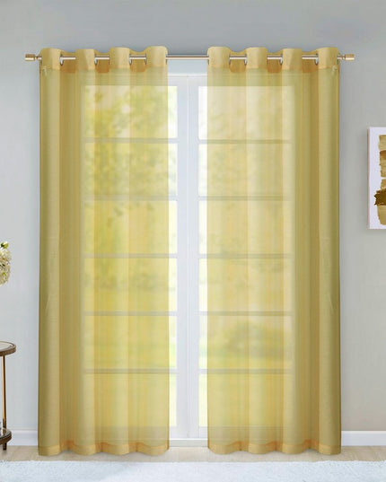 Set of Two 84"  Gold Solid Modern Window Panels