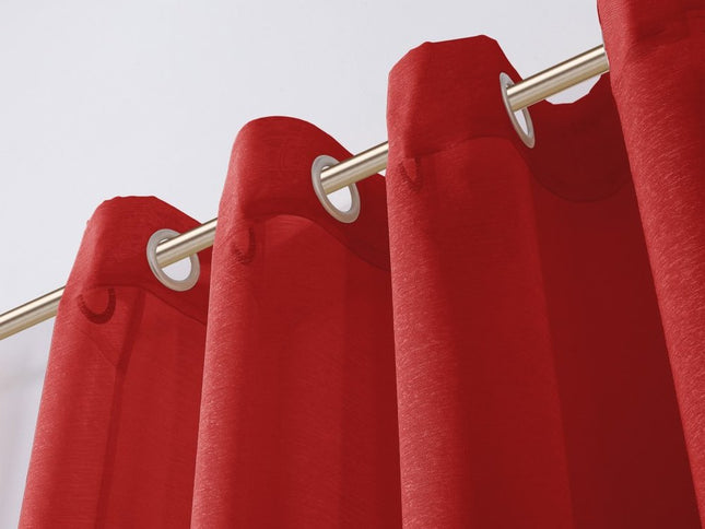 Set of Two 84"  Red Solid Modern Window Panels