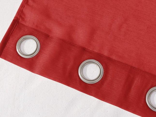 Set of Two 84"  Red Solid Modern Window Panels