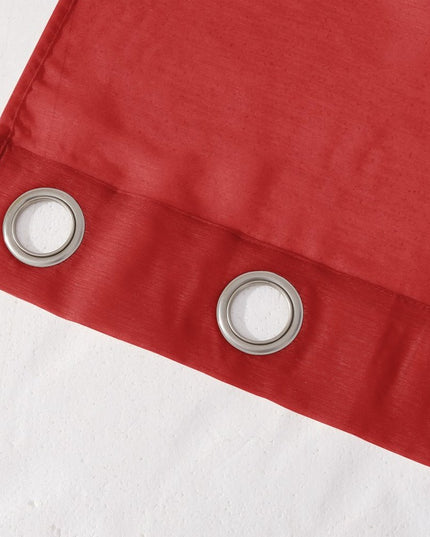 Set of Two 84"  Red Solid Modern Window Panels