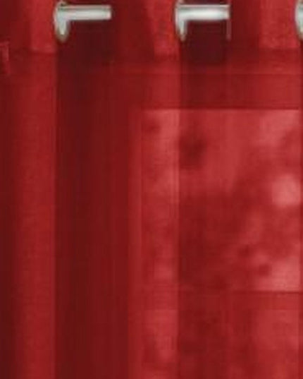 Set of Two 84"  Red Solid Modern Window Panels