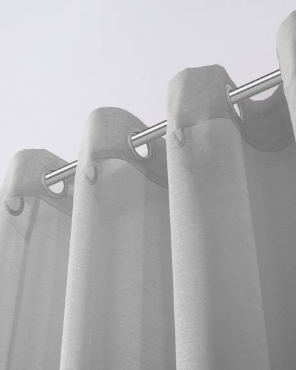 Set of Two 84"  Silver Solid Modern Window Panels