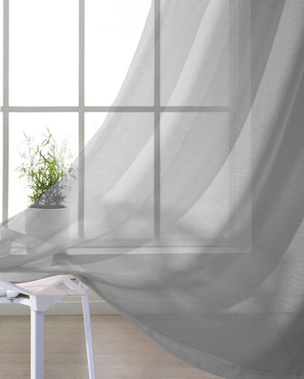 Set of Two 84"  Silver Solid Modern Window Panels