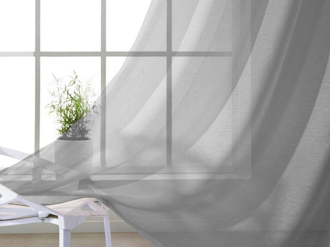 Set of Two 84"  Silver Solid Modern Window Panels