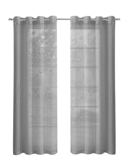 Set of Two 84"  Silver Solid Modern Window Panels