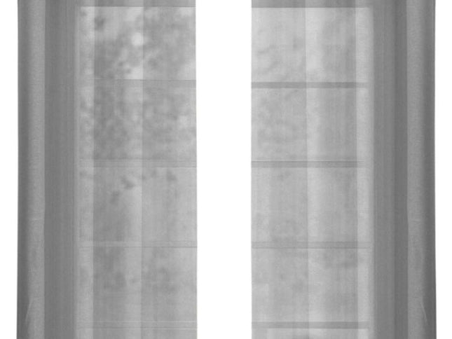 Set of Two 84"  Silver Solid Modern Window Panels