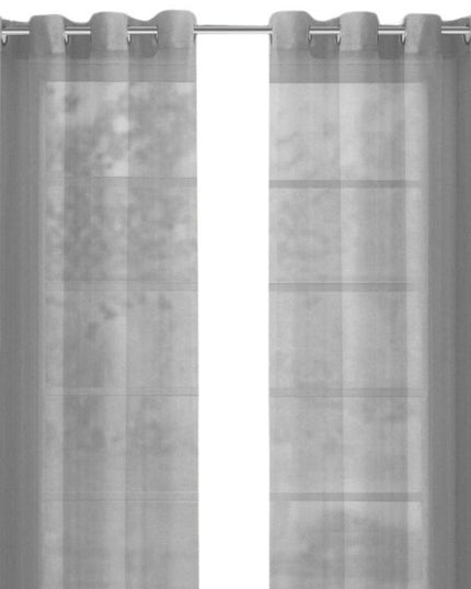 Set of Two 84"  Silver Solid Modern Window Panels