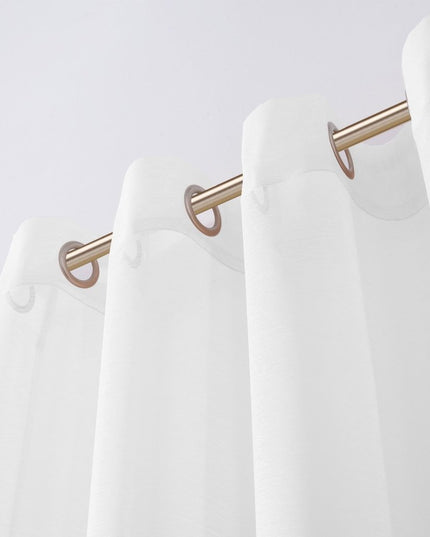 Set of Two 84"  White Solid Modern Window Panels