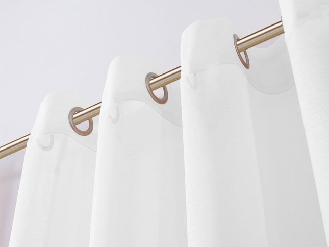 Set of Two 84"  White Solid Modern Window Panels