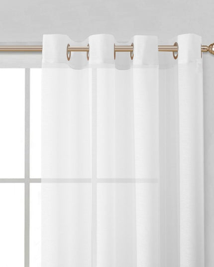 Set of Two 84"  White Solid Modern Window Panels