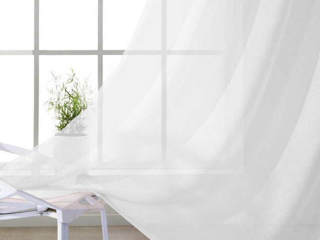 Set of Two 84"  White Solid Modern Window Panels