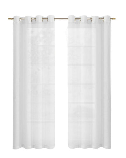 Set of Two 84"  White Solid Modern Window Panels