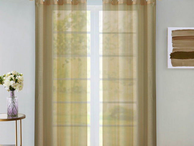 Set of Two 84"  Tan Solid Modern Window Panels